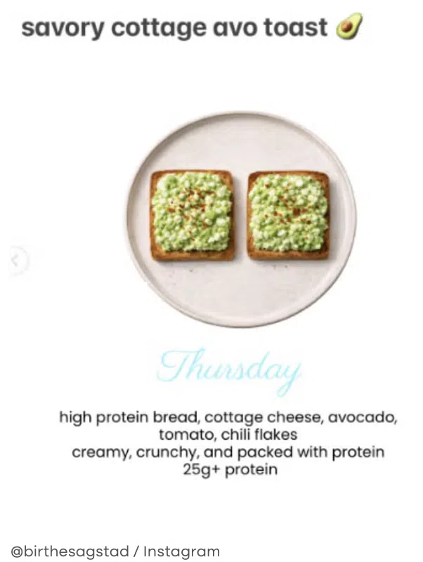 cottage cheese avocado toast